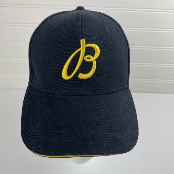 Breitling 1884 Hat Embroidered “B” Logo Navy Blue Cap Adjustable Leather Strap - Picture 2 of 8